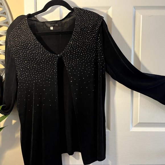 Lindor, black sparkle cardigan - Picture 2 of 6